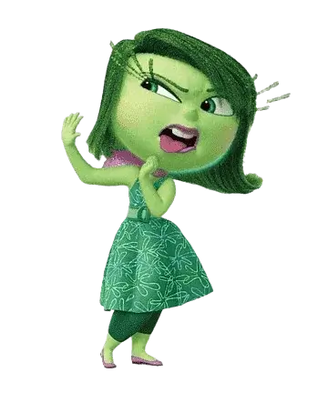 Personaje animado expresando el disgusto característico de los TCA.